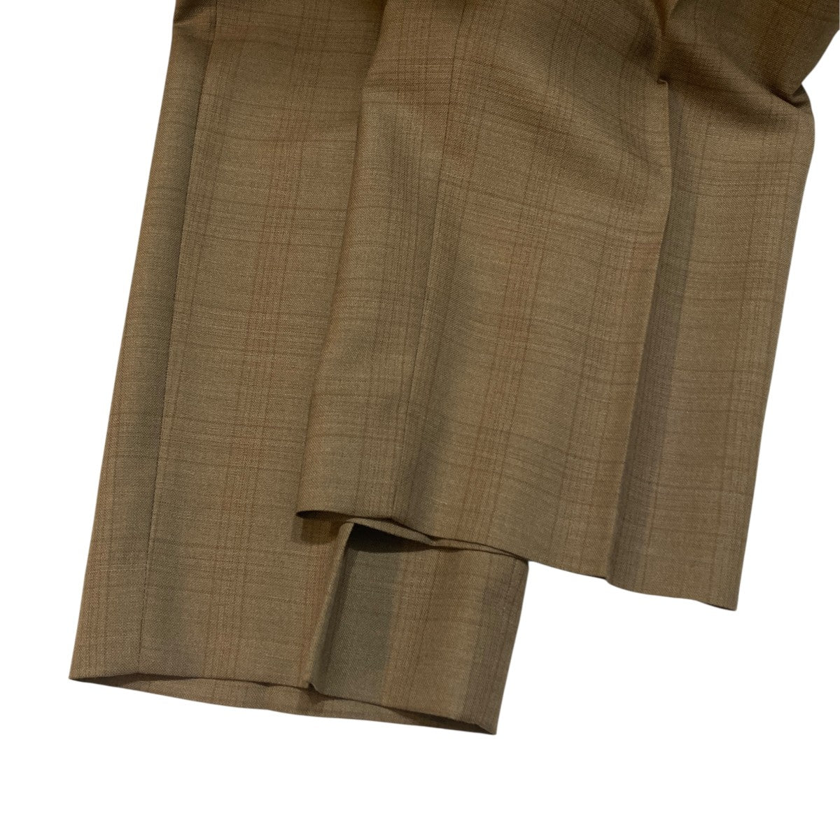 BLUEFACED WOOL TWO-TUCK SLACKSチェックスラックスA25SP02BA