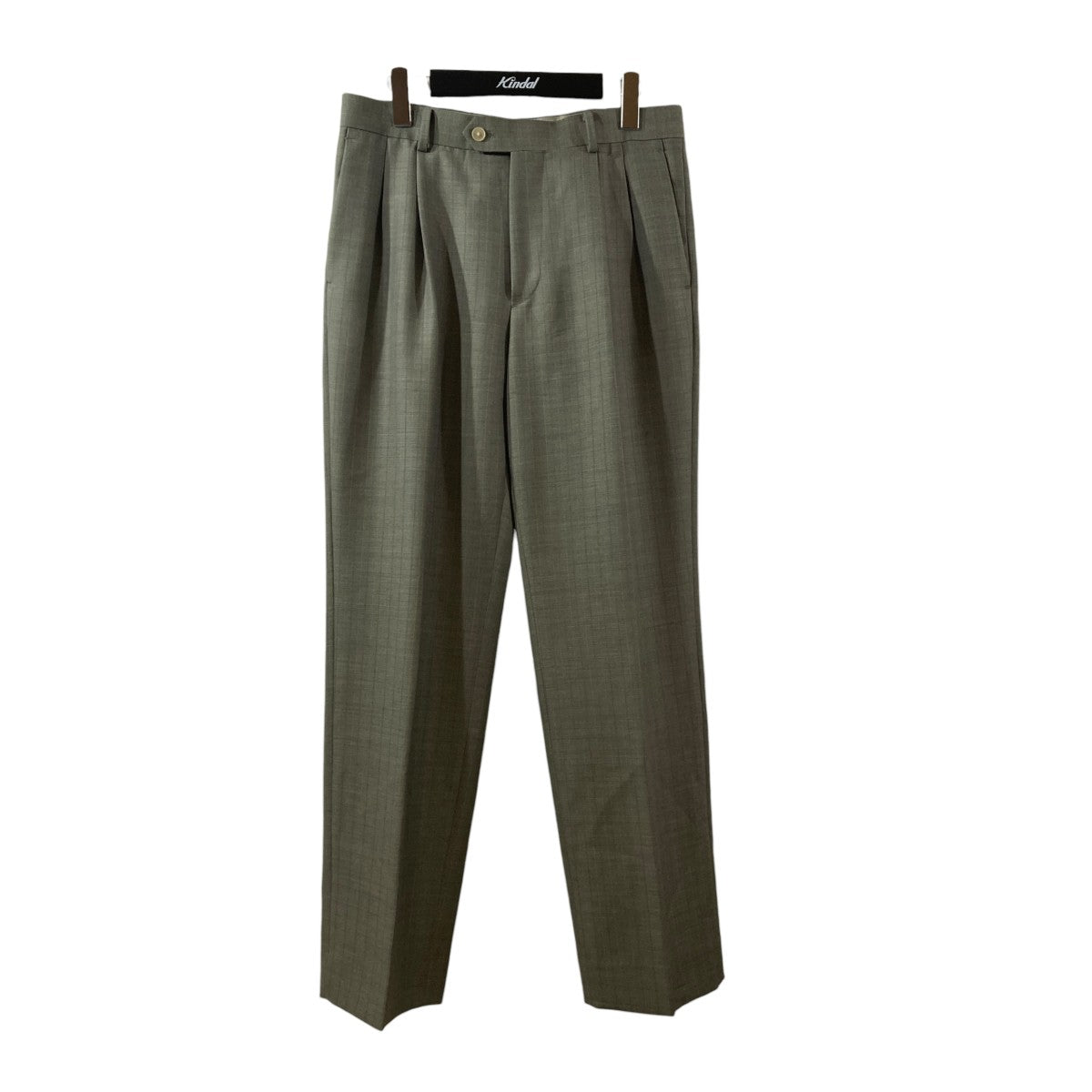 26SSBLUEFACED WOOL TWO-TUCK SLACKSストライプスラックスA26SP02BA