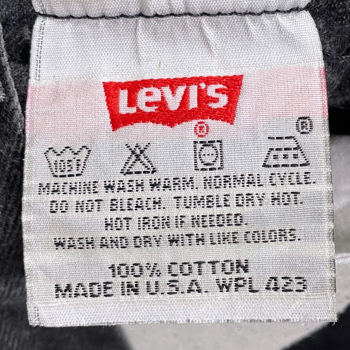 後染めブラックデニムパンツ 501 MADE IN USA ボタン裏544 501-0660