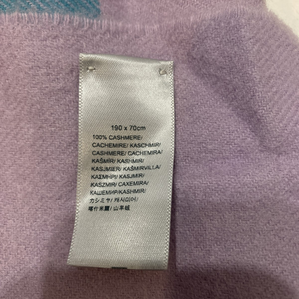 Ron Herman別注 カシミヤ大判ストールチェックマフラー