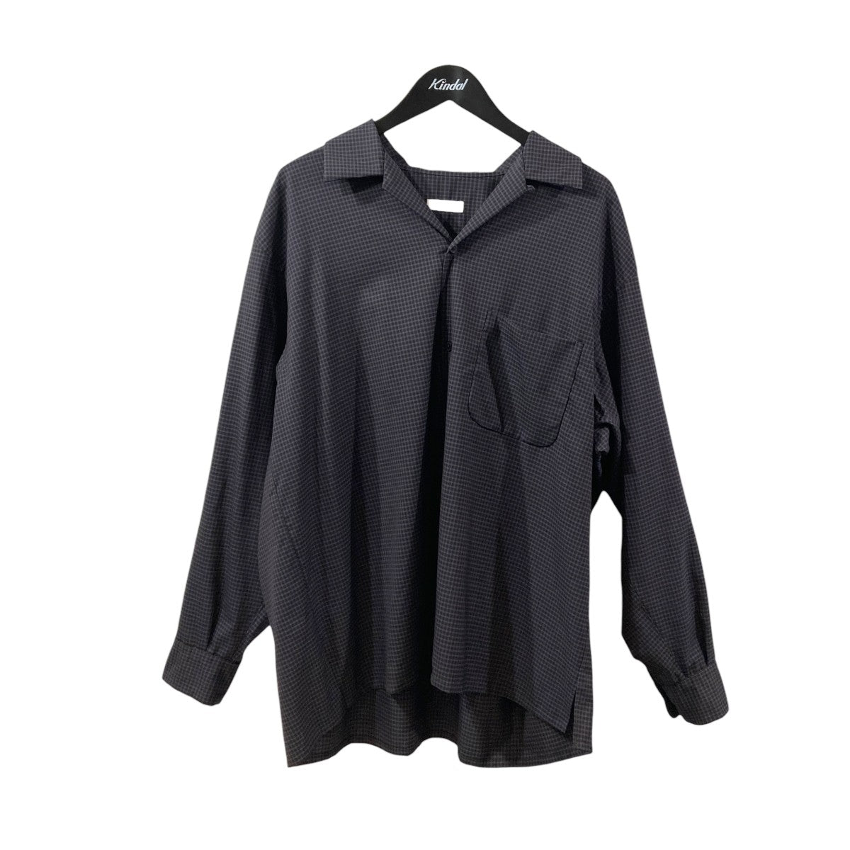 26SSSummer Wool Open Collar Shirtチェック長袖シャツKS26SSH01