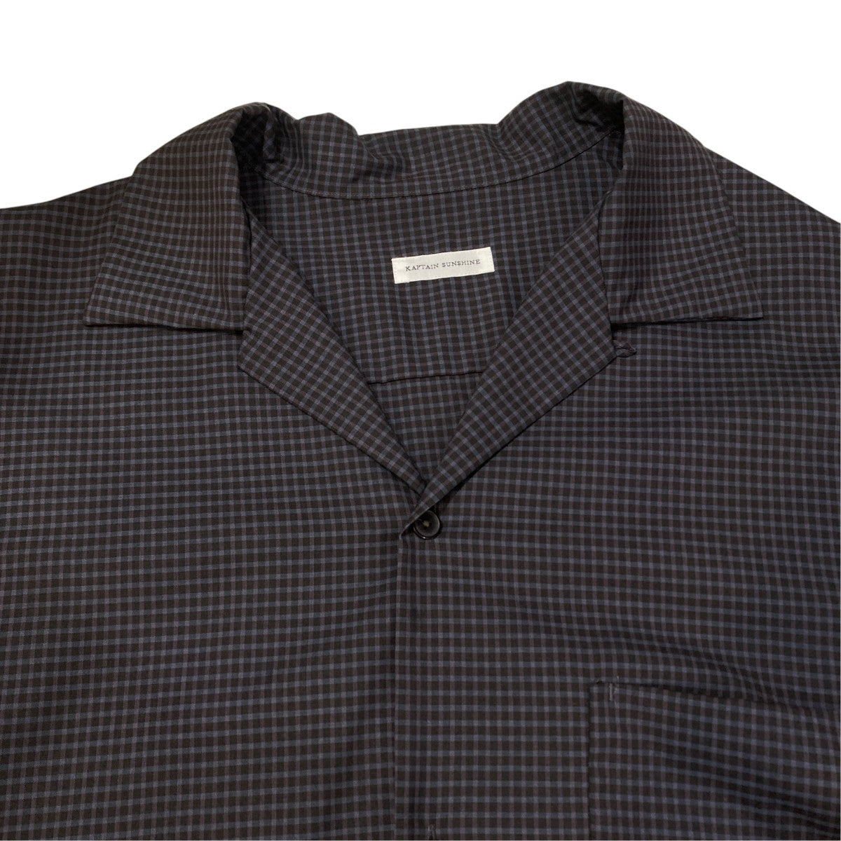 26SSSummer Wool Open Collar Shirtチェック長袖シャツKS26SSH01