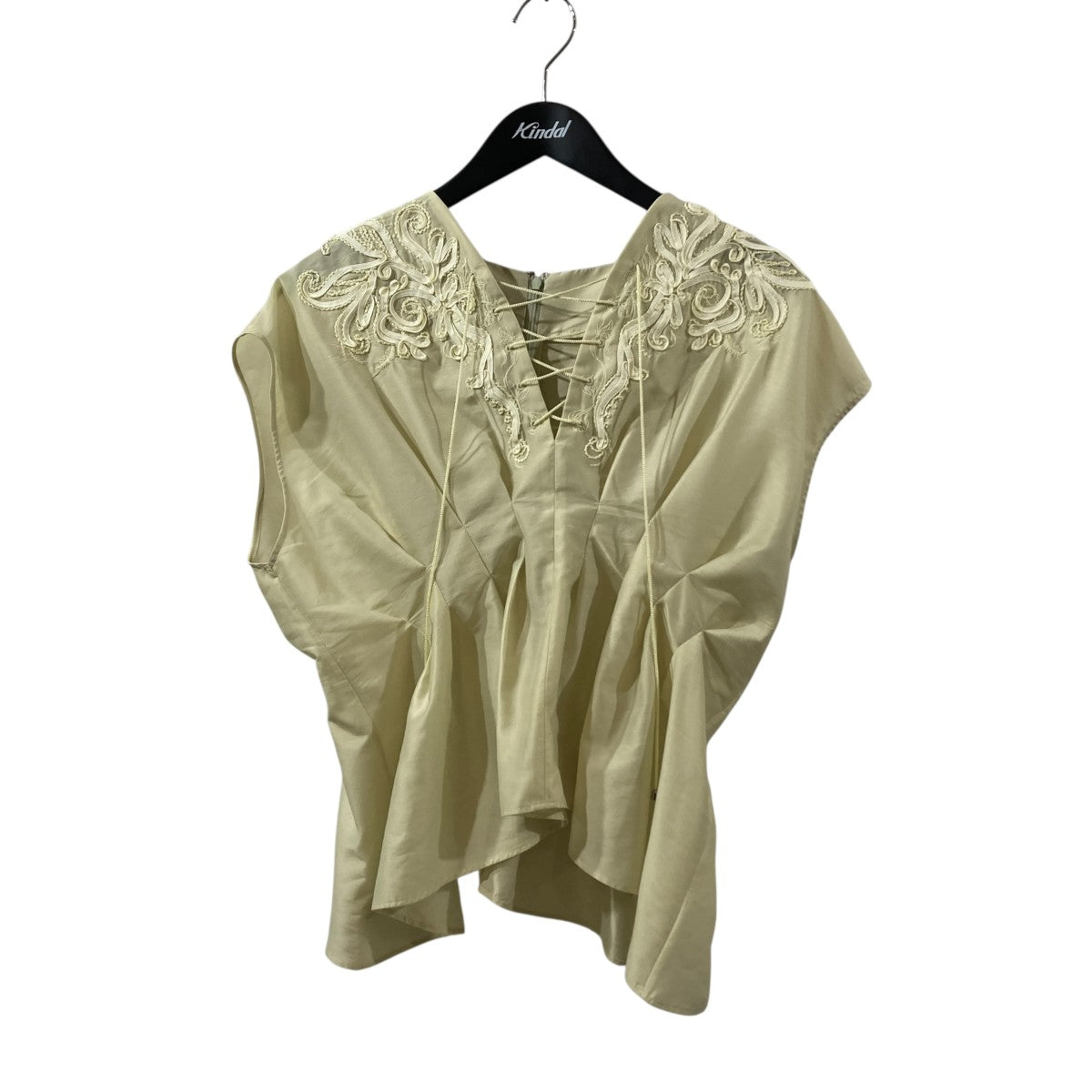 Glimmer エンブロイダード トップスノースリーブブラウス265-0101