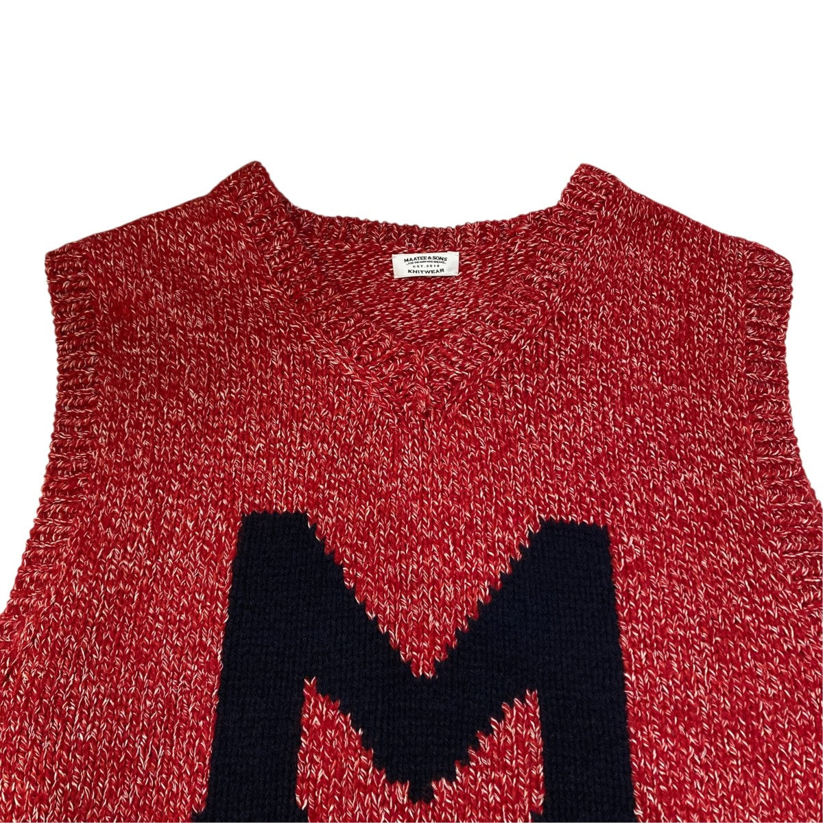 MusterWerk別注 Ex M HAND KNIT 浅V-VESTニットベストMTMU3303-0101B