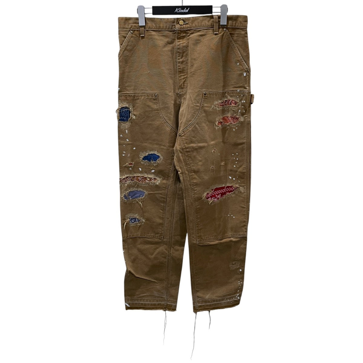 Great Land カスタムワークパンツ BANDANA DOUBLE KNEE PANTS バンダナダブルニーパンツ Carharttリメイク 古着・中古-1枚目のアイテム画像