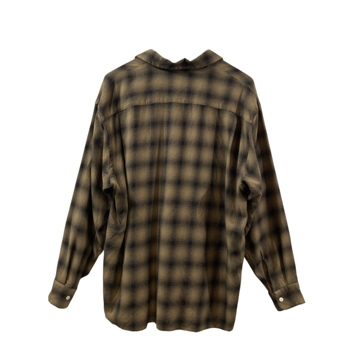 Wool Ombre Open Collared ShirtチェックチェックシャツKS25FSH04