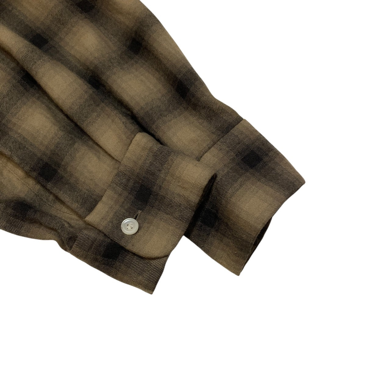 Wool Ombre Open Collared ShirtチェックチェックシャツKS25FSH04
