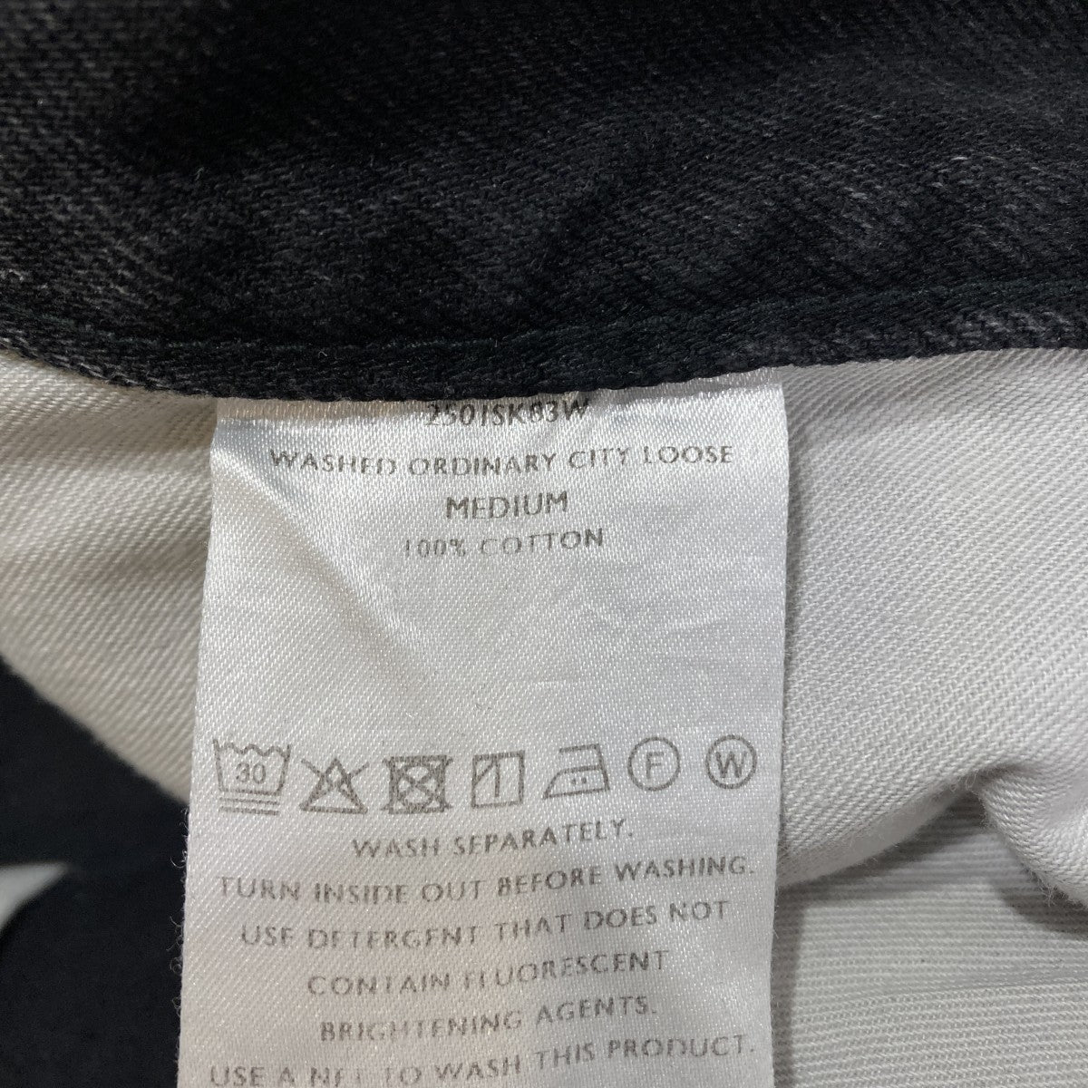 WASHED ORDINARY CITY LOOSEデニムパンツ250ISK83W