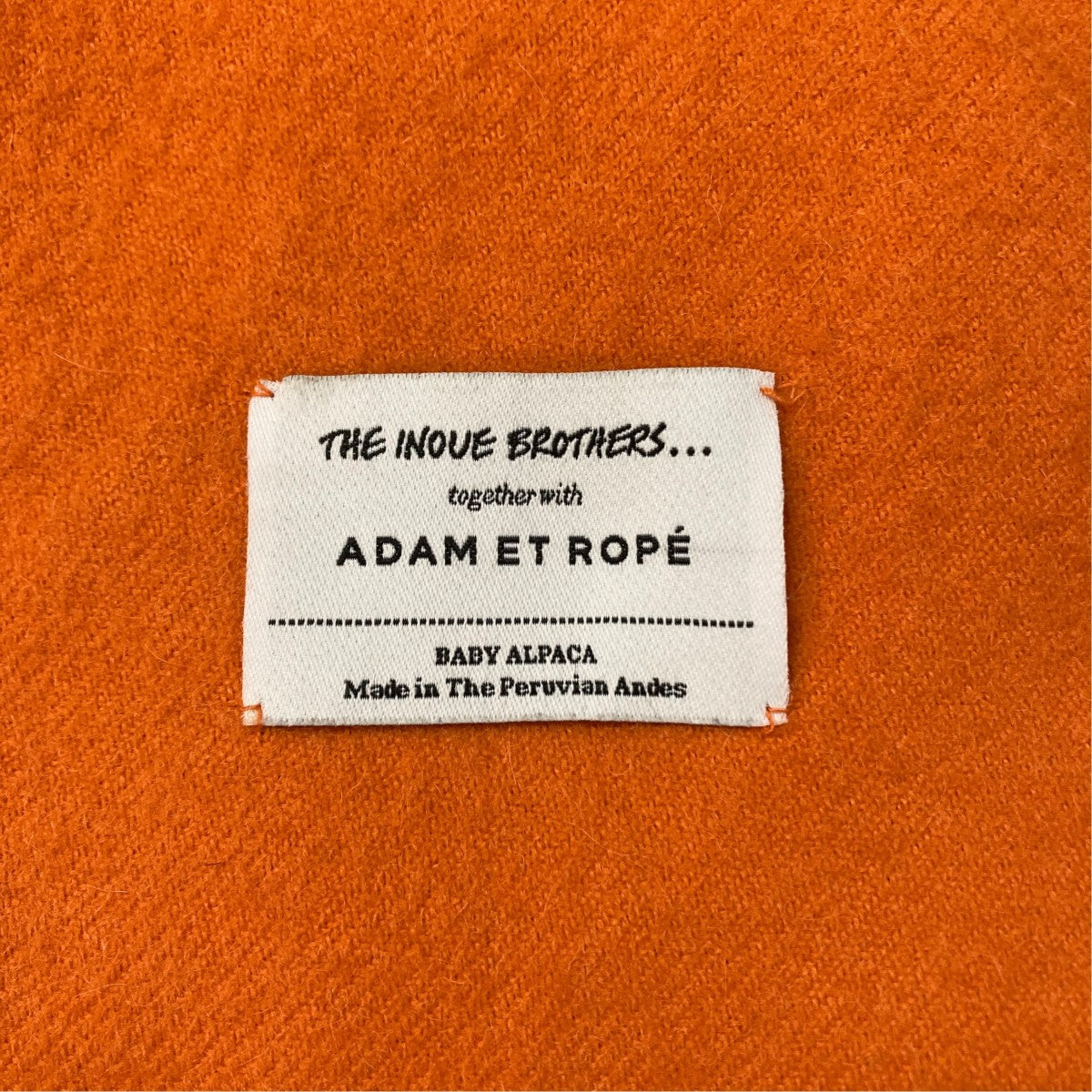 THE INOUE BROTHERS×Adam et Rope マフラー オレンジ｜【公式