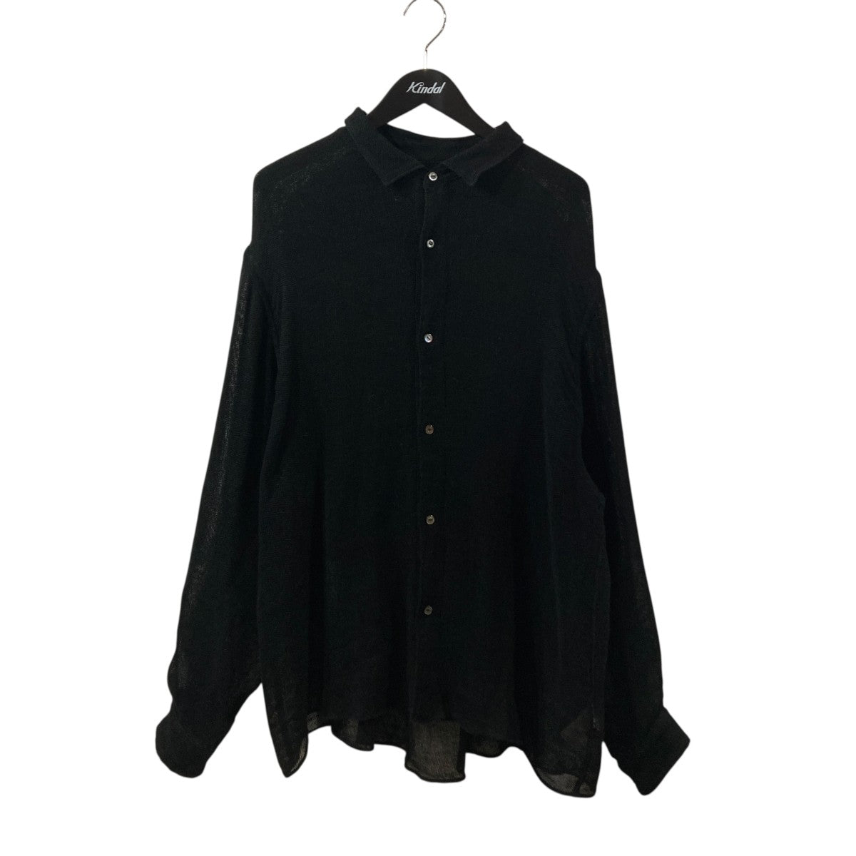 LINEN MESH REGULAR COLLAR SHIRTメッシュ長袖シャツaws5-sh004