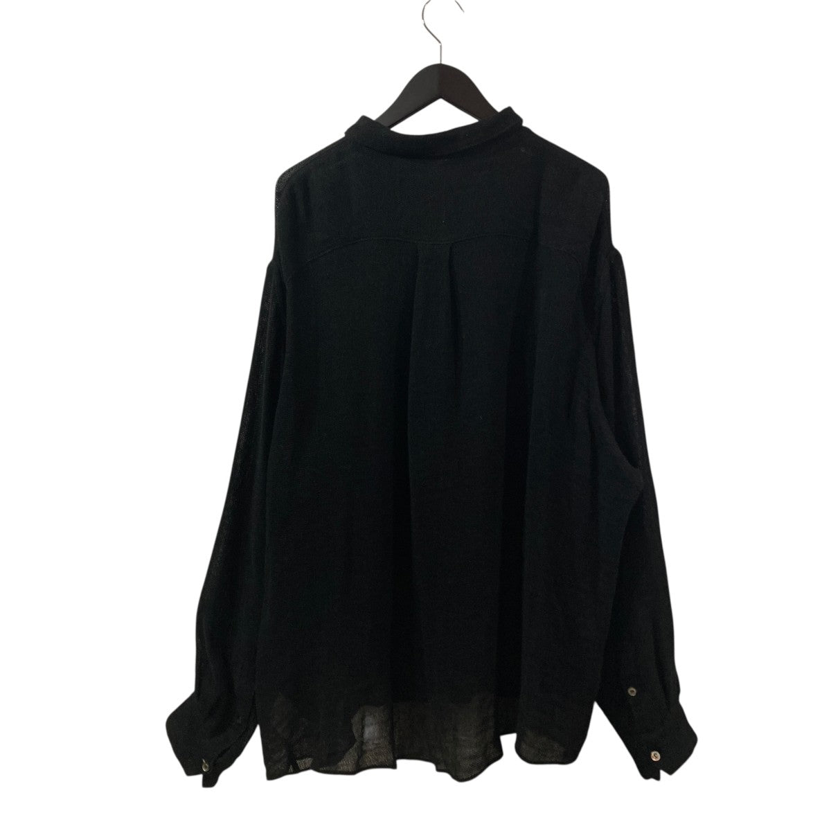 LINEN MESH REGULAR COLLAR SHIRTメッシュ長袖シャツaws5-sh004