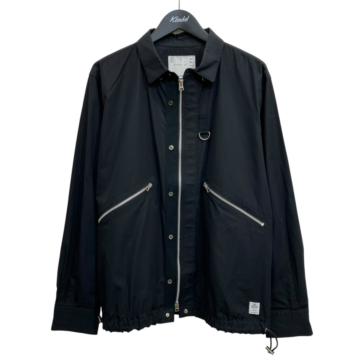 Thomas Mason Cotton Poplin L Sジップアップシャツ23-03171M