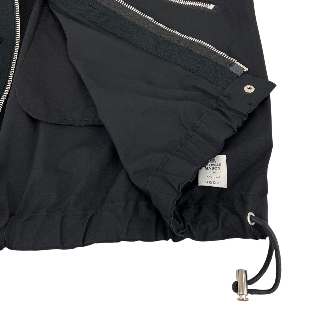 Thomas Mason Cotton Poplin L Sジップアップシャツ23-03171M