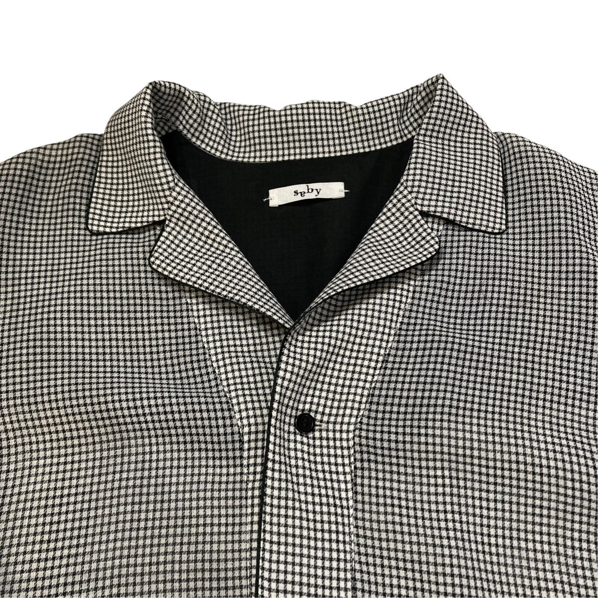 PULL OVER LAPEL SHIRTS  Bishu Japan Polyester Wool Viyella FAB千鳥格子プルオーバーシャツ26A-091214