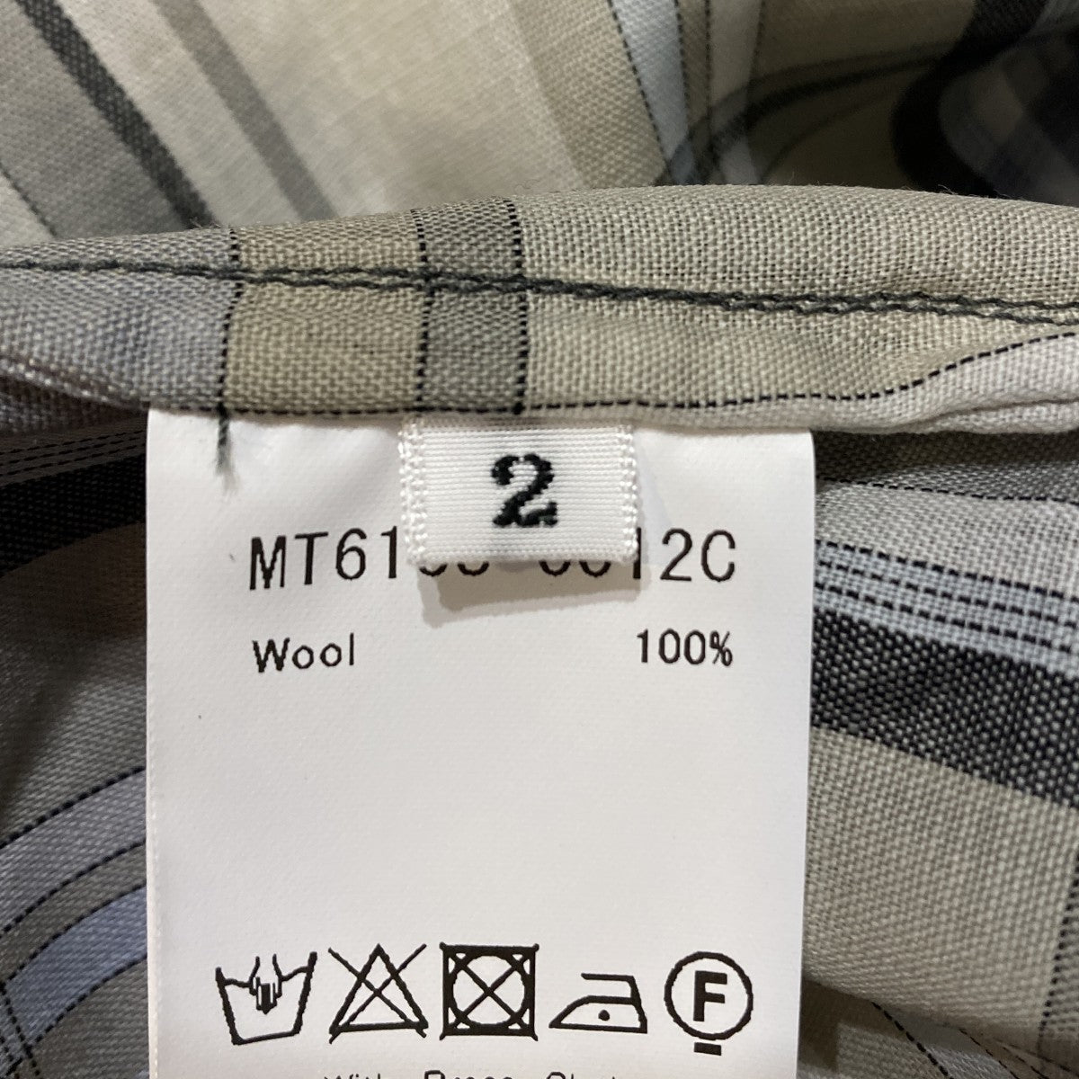 26SS折って折ってJACKET HWOOL CECKチェックシャツジャケットMT6103-0012C