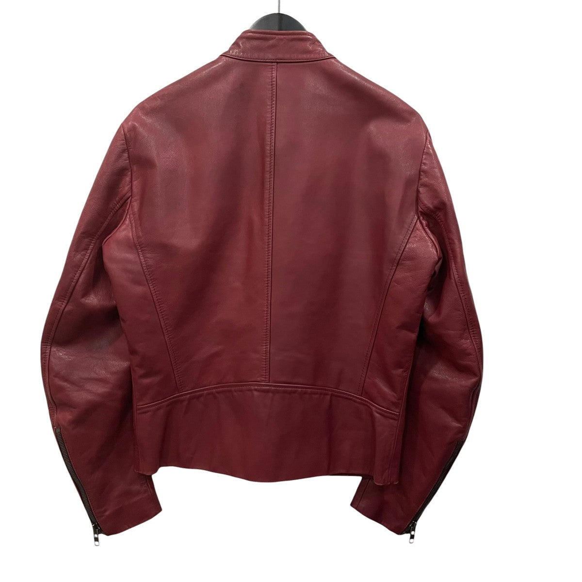 Maison Margiela10 レッドデザインレザーライダースジャケット Maison Margiela(メゾンマルジェラ) ハの字ホースレザーライダース