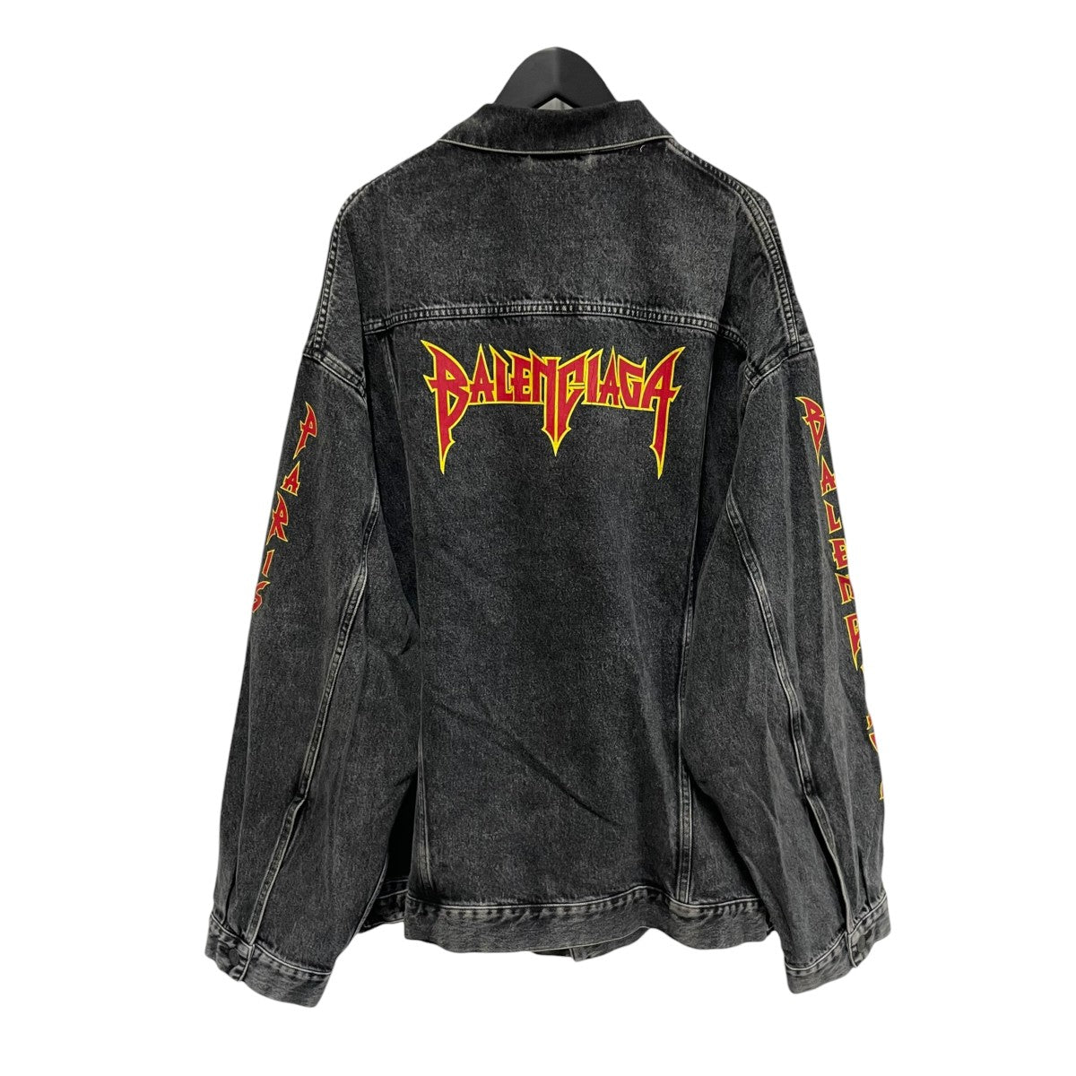 BALENCIAGA メタルロゴオーバーサイズウォッシュドデニムジャケット694504 古着・中古-2枚目のアイテム画像