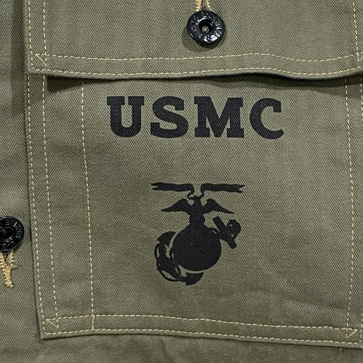 Buzz Rickson’s 26AW ヘリンボーンユーティリティジャケット U．S． MARINE CORPS M-1944 HERRINGBONE UTILITY JACKE BR15123 古着・中古-5枚目のアイテム画像