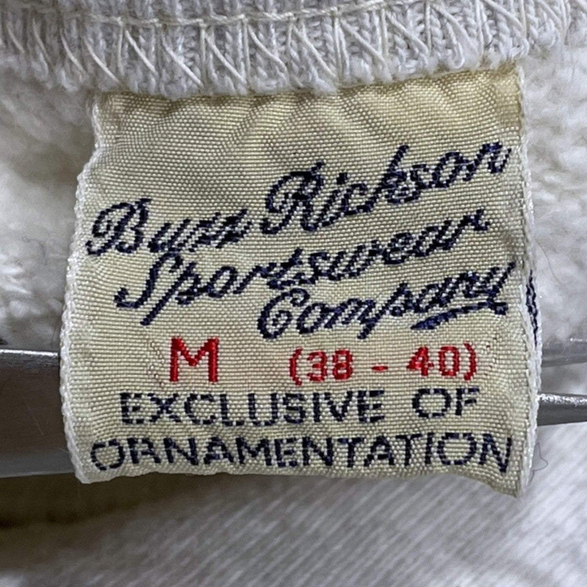 Buzz Rickson’s スウェットトレーナー SET-IN CREW NECK SWEAT SHIRT 3rd SQDN． HELL’S ANGELS 古着・中古-7枚目のアイテム画像