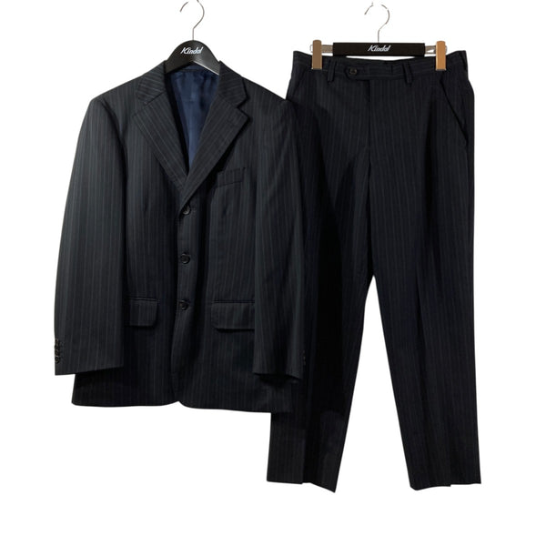 美品　ポールスミスコレクション　お洒落　スーツセットアップ　ネイビー　ストライプ Paul Smith(ポールスミス) ストライプセットアップスーツ ネイビー