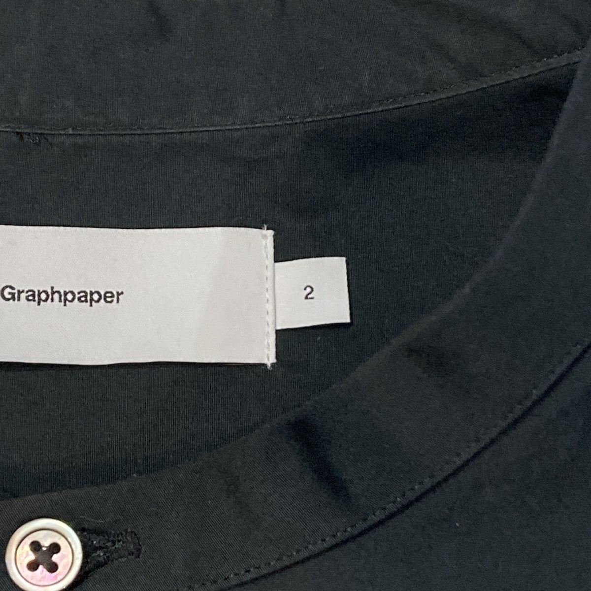 Graphpaper ノーカラーシャツGM261-50031B 古着・中古-5枚目のアイテム画像