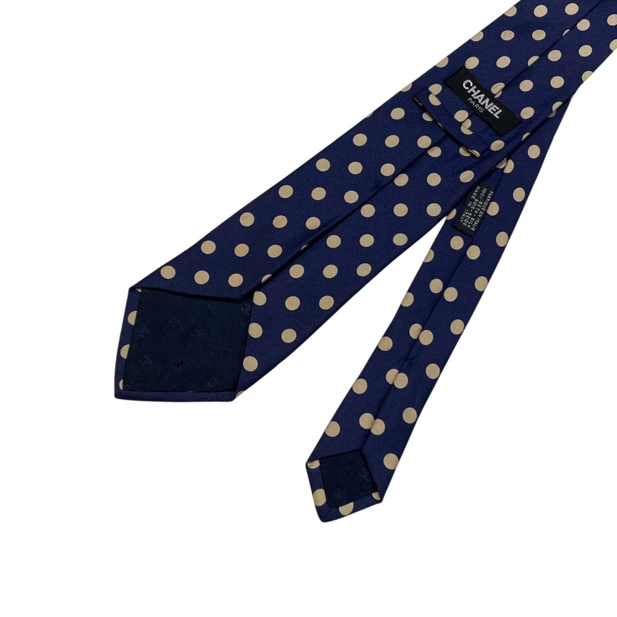 CHANEL ドット柄ネクタイ 古着・中古-3枚目のアイテム画像