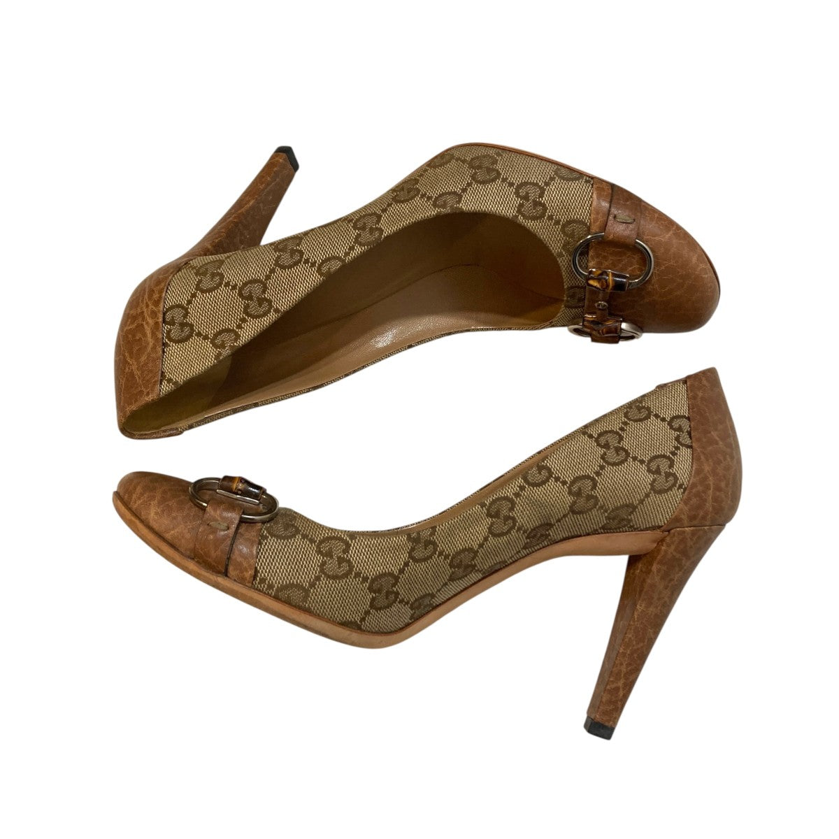 GUCCI GGキャンバスヒールパンプス237064 古着・中古-4枚目のアイテム画像