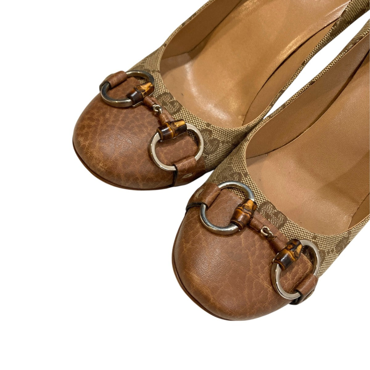 GUCCI GGキャンバスヒールパンプス237064 古着・中古-6枚目のアイテム画像