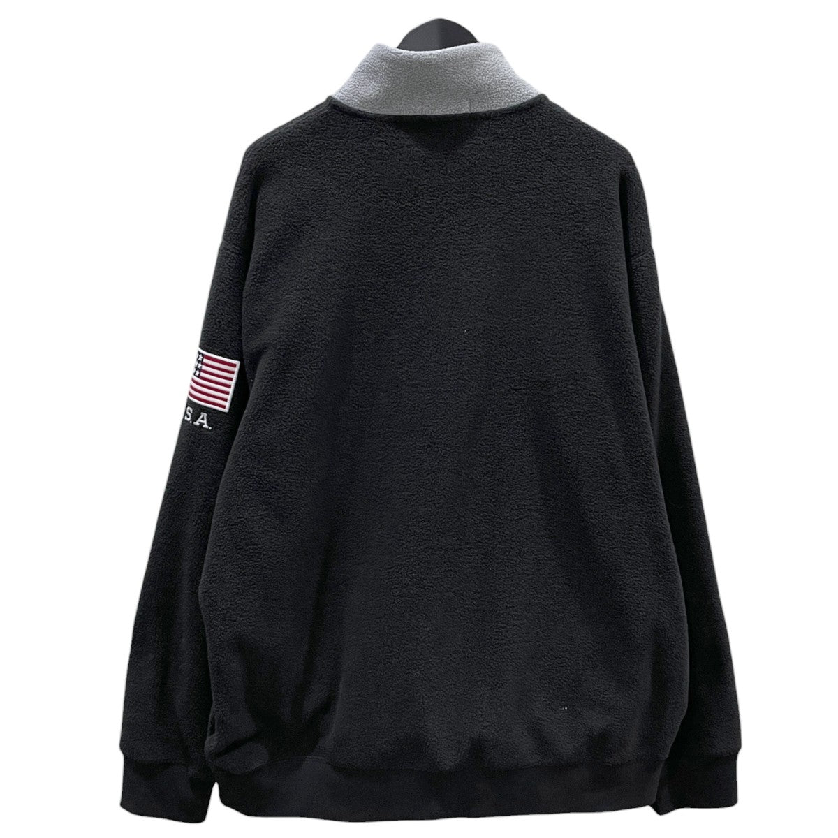 POLO RALPH LAUREN フリースジャケット Logo Applique Quarter-Zip Fleece Pullover ロゴアップリケ クォータージップ フリースプルオーバー 古着・中古-2枚目のアイテム画像