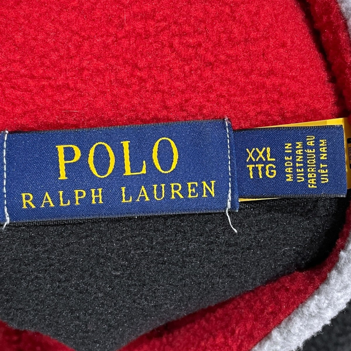 POLO RALPH LAUREN フリースジャケット Logo Applique Quarter-Zip Fleece Pullover ロゴアップリケ クォータージップ フリースプルオーバー 古着・中古-6枚目のアイテム画像