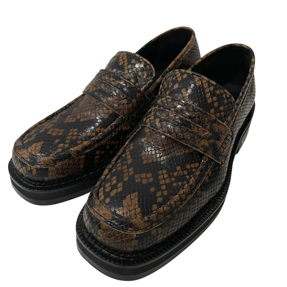AMI Alexandre Mattiussi SGUARE TOE LOAFERSコインローファー 古着・中古-1枚目のアイテム画像
