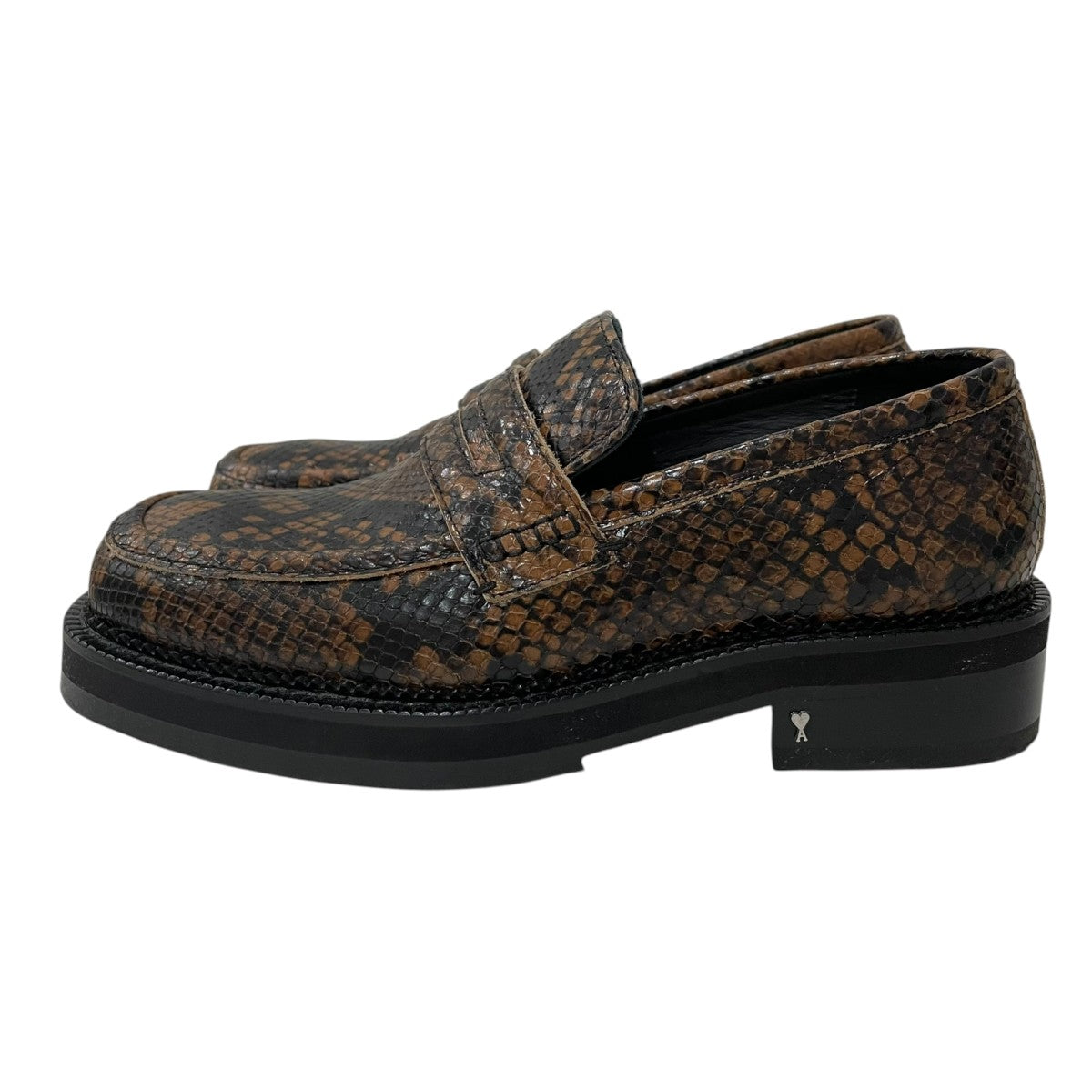 AMI Alexandre Mattiussi SGUARE TOE LOAFERSコインローファー 古着・中古-2枚目のアイテム画像