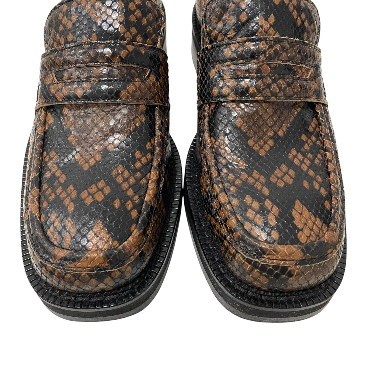 AMI Alexandre Mattiussi SGUARE TOE LOAFERSコインローファー 古着・中古-3枚目のアイテム画像