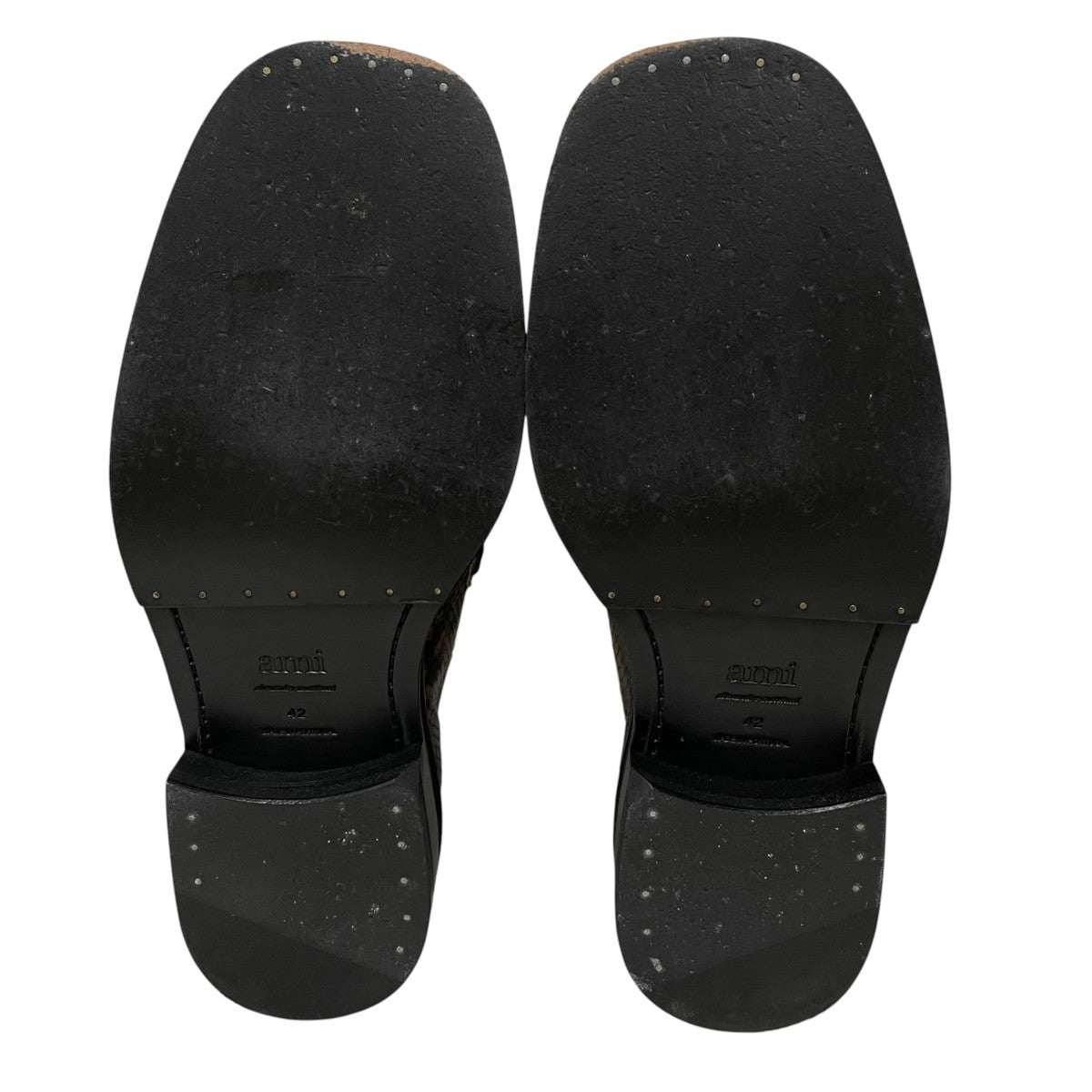 AMI Alexandre Mattiussi SGUARE TOE LOAFERSコインローファー 古着・中古-9枚目のアイテム画像