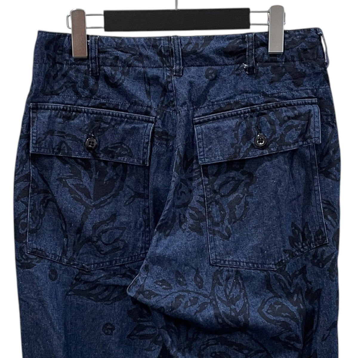 総柄デニムパンツ Fatigue Pant 6．5oz Flat Twill (Floral Paisley Print) ファティーグパンツ フラットツイル（フローラルペイズリープリント）