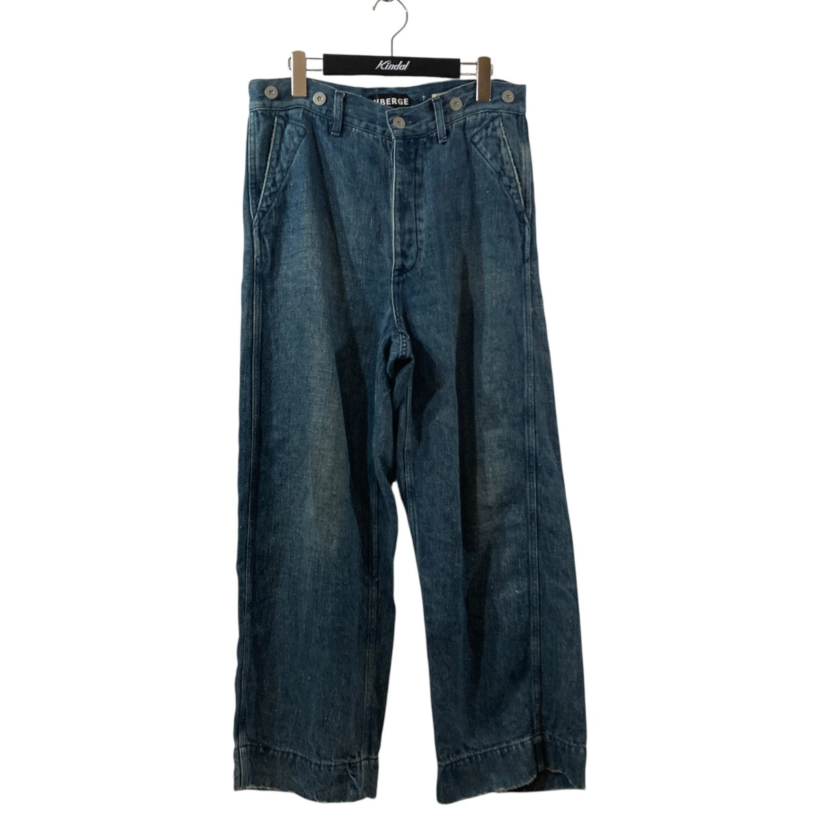 AUBERGE ROLF BLACK LAND HEMP DENIM WIDE PANTSヘンプデニムワイドパンツ 古着・中古-1枚目のアイテム画像