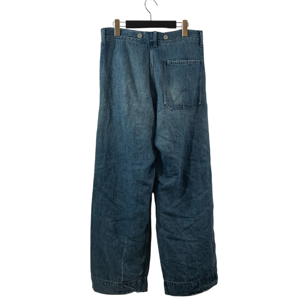 AUBERGE ROLF BLACK LAND HEMP DENIM WIDE PANTSヘンプデニムワイドパンツ 古着・中古-2枚目のアイテム画像