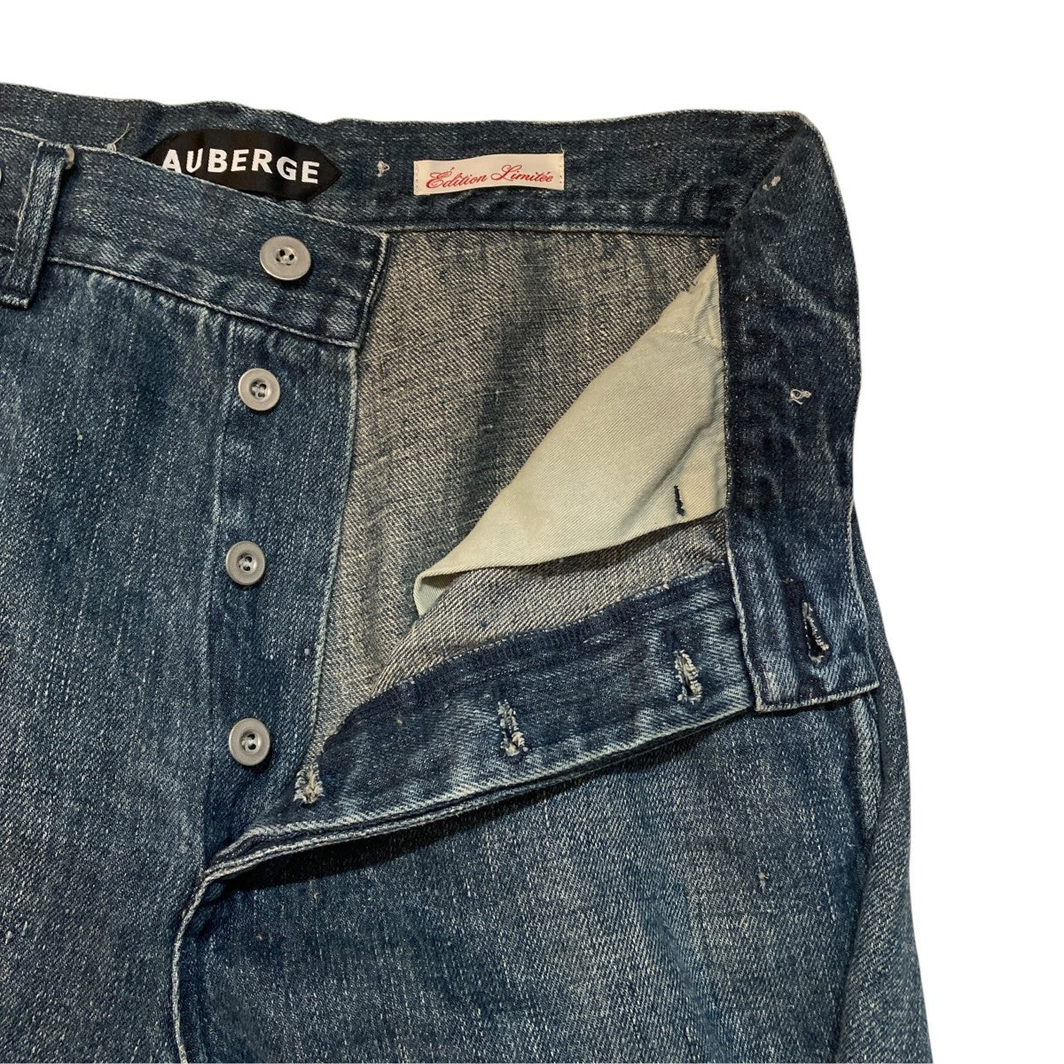 AUBERGE ROLF BLACK LAND HEMP DENIM WIDE PANTSヘンプデニムワイドパンツ 古着・中古-3枚目のアイテム画像
