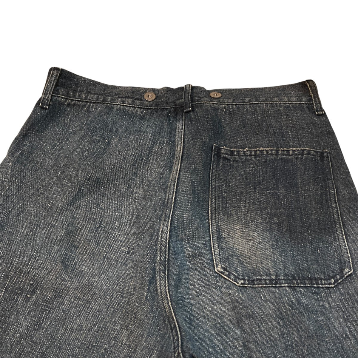 AUBERGE ROLF BLACK LAND HEMP DENIM WIDE PANTSヘンプデニムワイドパンツ 古着・中古-6枚目のアイテム画像