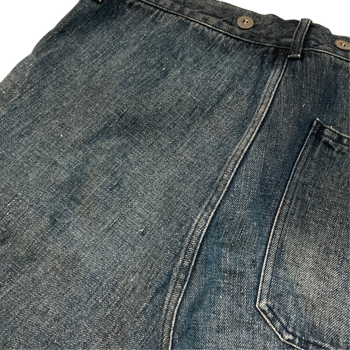 AUBERGE ROLF BLACK LAND HEMP DENIM WIDE PANTSヘンプデニムワイドパンツ 古着・中古-7枚目のアイテム画像