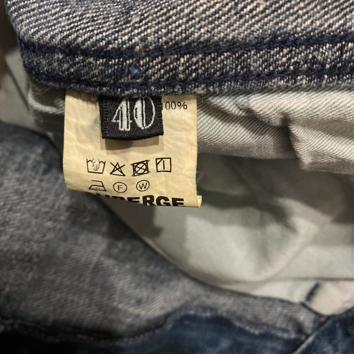 AUBERGE ROLF BLACK LAND HEMP DENIM WIDE PANTSヘンプデニムワイドパンツ 古着・中古-8枚目のアイテム画像