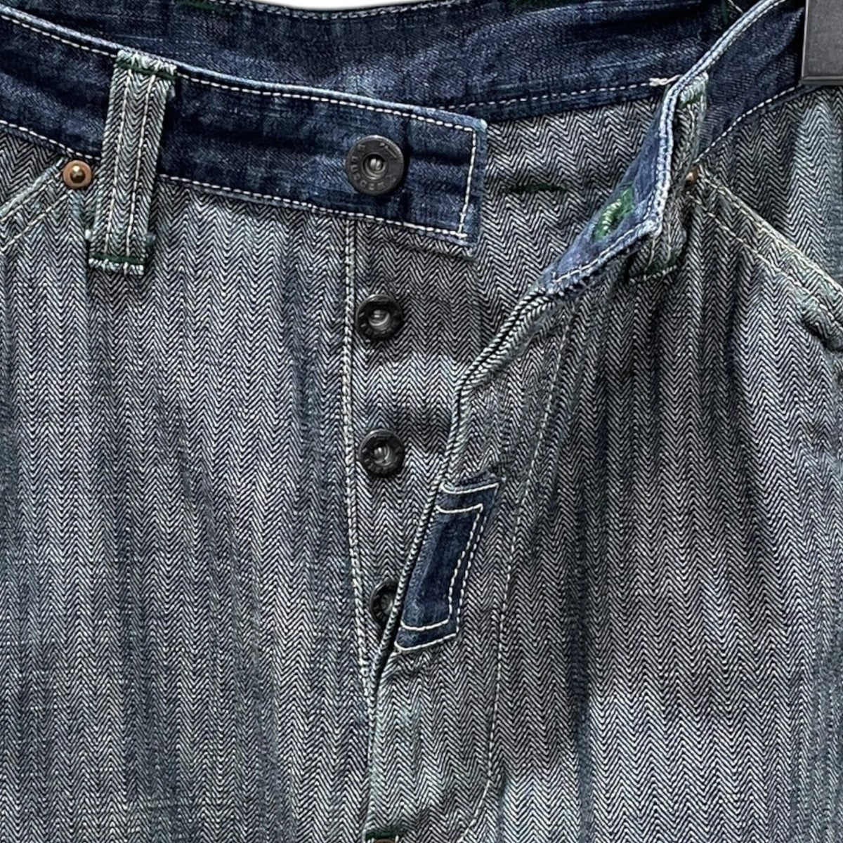 ヘリンボーン 10オンス デニム ツートーン ワークパンツ HERRINGBONE x 10oz DENIM TWO-TONE WORK PANTS SM210WHB