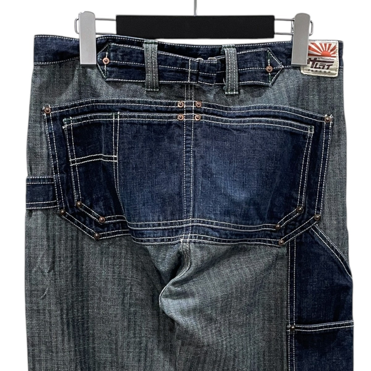 ヘリンボーン 10オンス デニム ツートーン ワークパンツ HERRINGBONE x 10oz DENIM TWO-TONE WORK PANTS SM210WHB