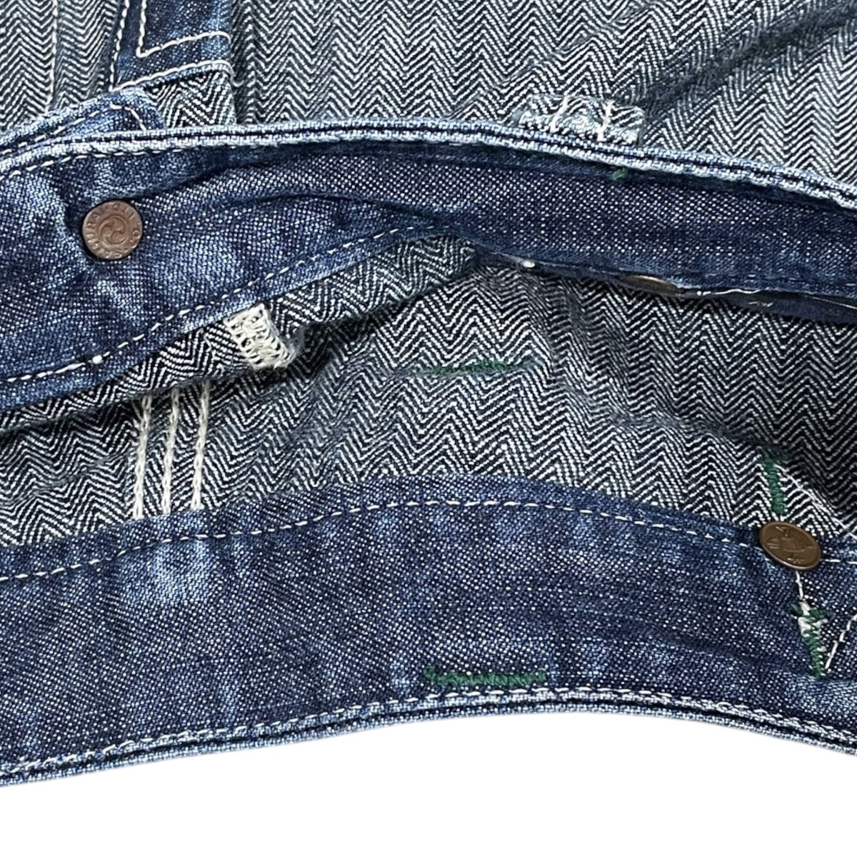 ヘリンボーン 10オンス デニム ツートーン ワークパンツ HERRINGBONE x 10oz DENIM TWO-TONE WORK PANTS SM210WHB