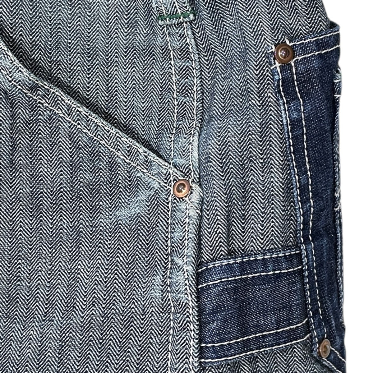 ヘリンボーン 10オンス デニム ツートーン ワークパンツ HERRINGBONE x 10oz DENIM TWO-TONE WORK PANTS SM210WHB