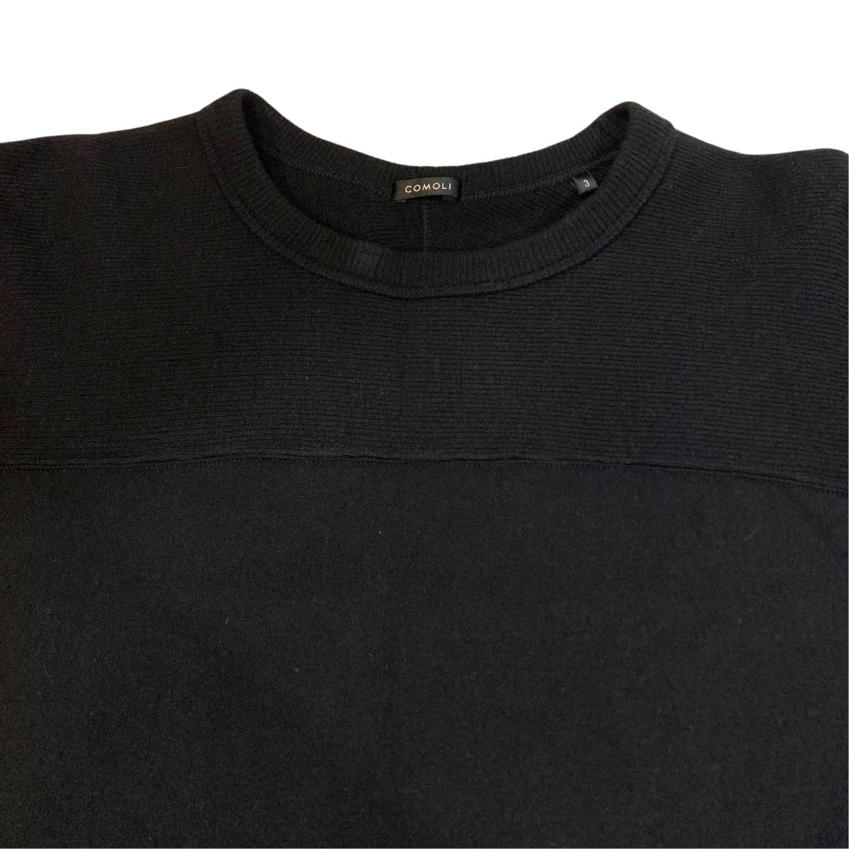 COMOLI ウールフットボールTシャツニットU03-05009 古着・中古-3枚目のアイテム画像