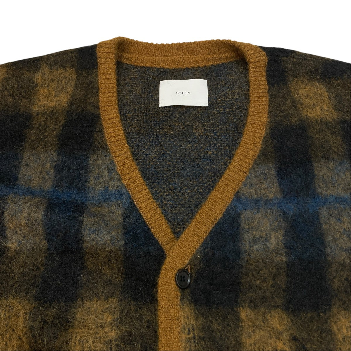 stein KID MOHAIR CARDIGANチェックカーディガンST.380-2 古着・中古-3枚目のアイテム画像