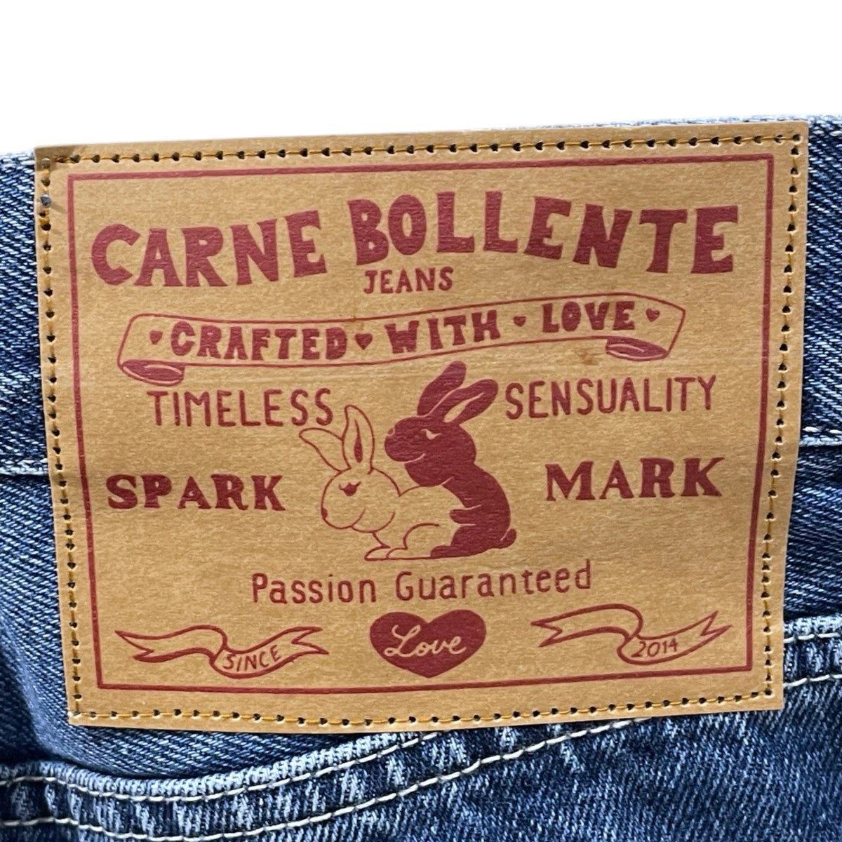 Carne Bollente デニムパンツ Love Pants Gone Wild ラブパンツ ゴーンワイルド SS26DP0301 古着・中古-6枚目のアイテム画像