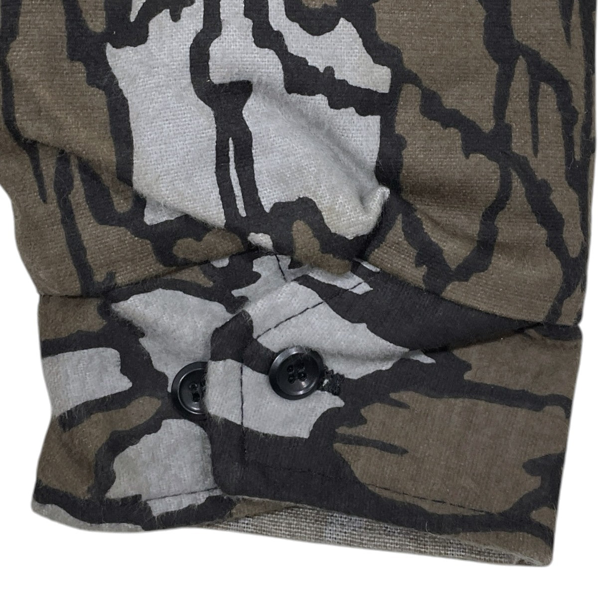 DEERSKIN カモフラ柄シャモアクロスシャツジャケット 古着・中古-4枚目のアイテム画像
