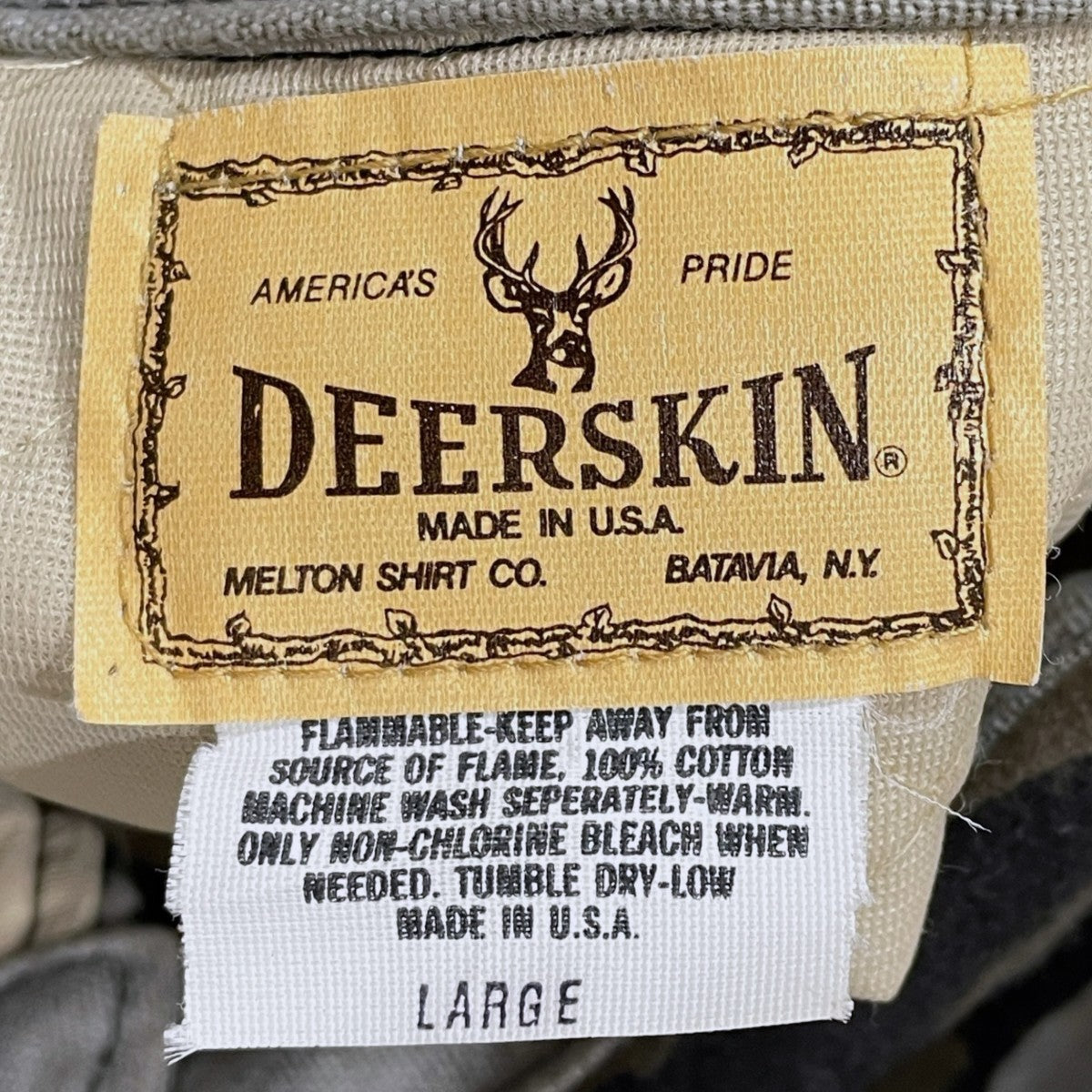 DEERSKIN カモフラ柄シャモアクロスシャツジャケット 古着・中古-7枚目のアイテム画像